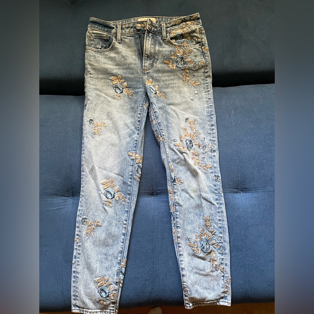 Driftwood floral Light Blue Denim Jeans